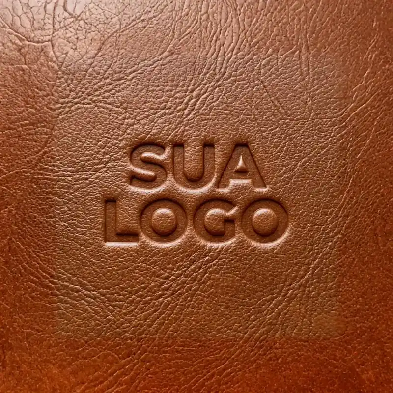 Gravação personalizada em couro legítimo